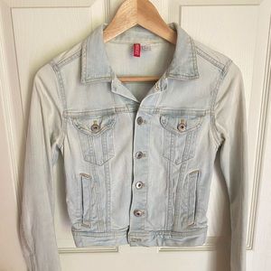 H&M Denim women light blue jacket/blazer.